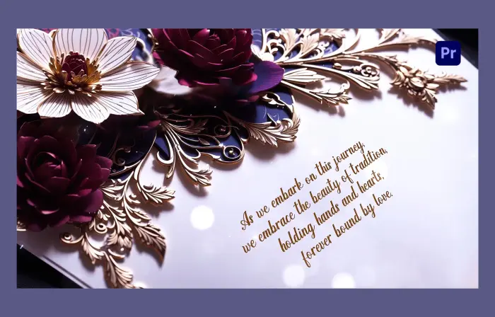 Masterful 3D Floral Style Wedding Invitation Slideshow